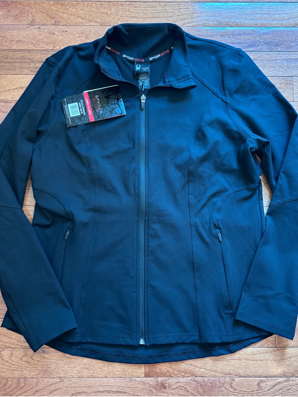 NWT NEW Women’s Spider Active Black Full-Zip Jacket XL STYLE# SP8005R2